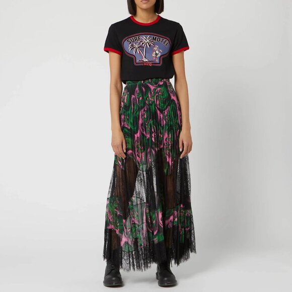 MCQ Alexander McQueen | Wave Print Skirt (Size IT 40 = US 4/6) - Picture 2 of 13